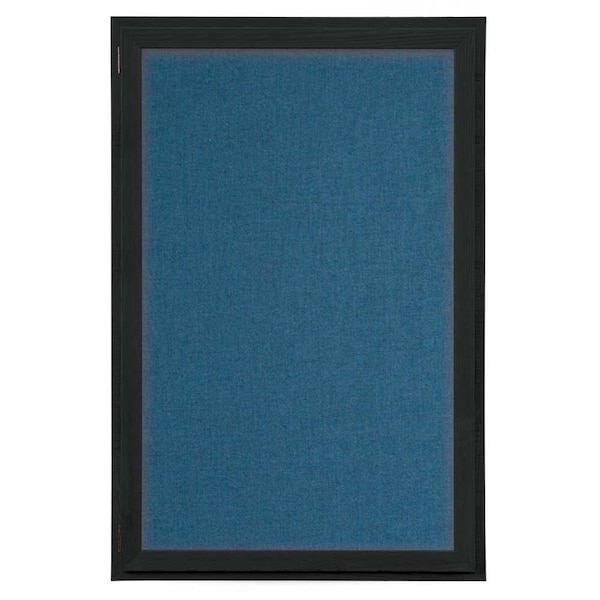 Indoor Enclosed Combo Board, 72"x36", Satin Frame/Grey & Medium Grey